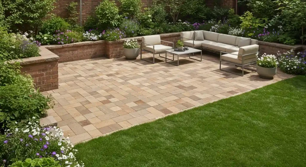 pavers in garden