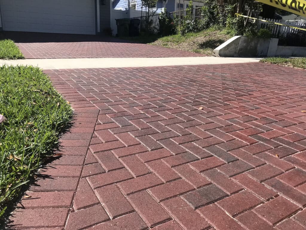 unilock pavers on walkways