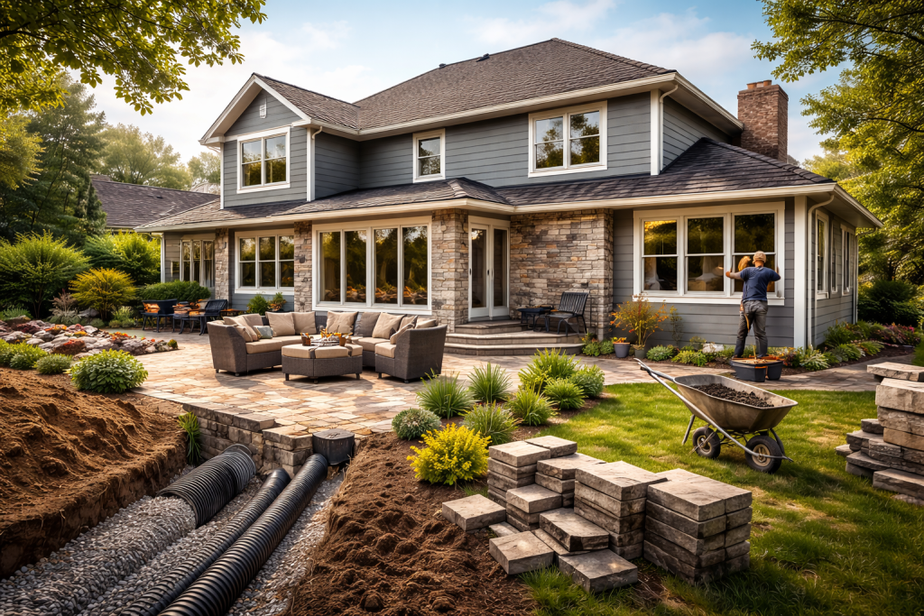 Suburban home with smart upgrades and drainage improvements