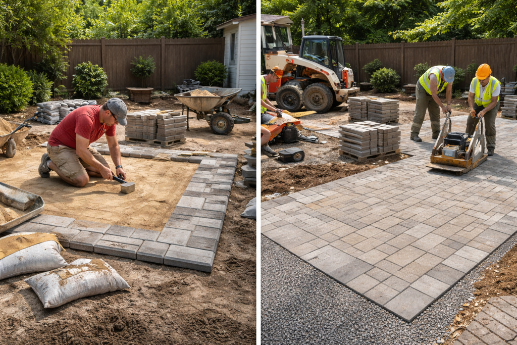 DIY vs professional paver installation comparison