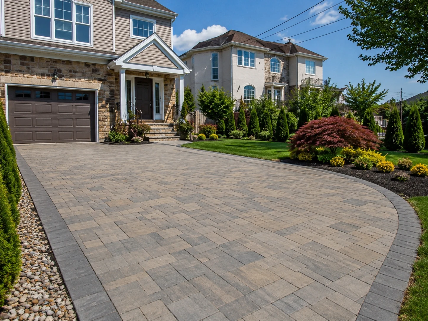 Paver driveway at a St. George Staten Island residential property
