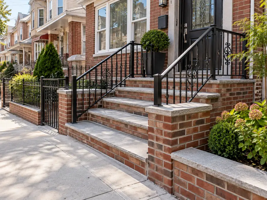 Brick stoop and masonry work at a Bensonhurst Brooklyn residence