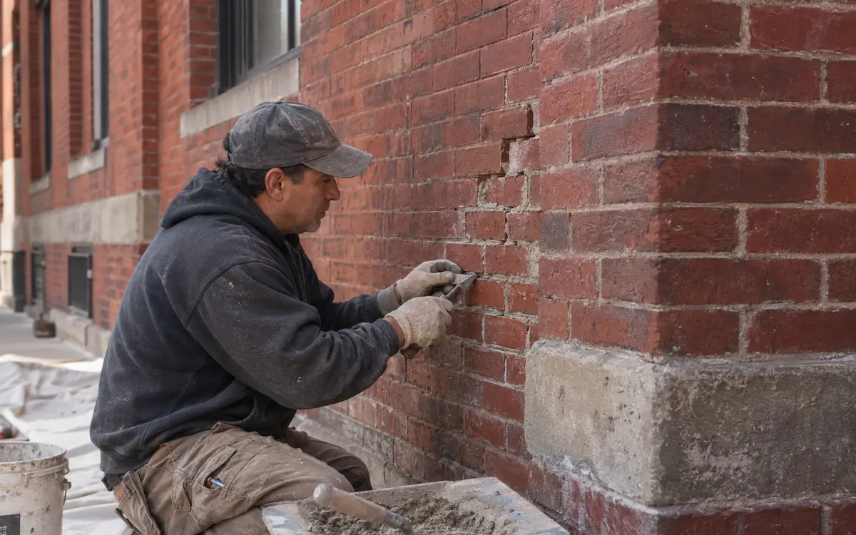 Localized brick repair at an NYC mixed-use building