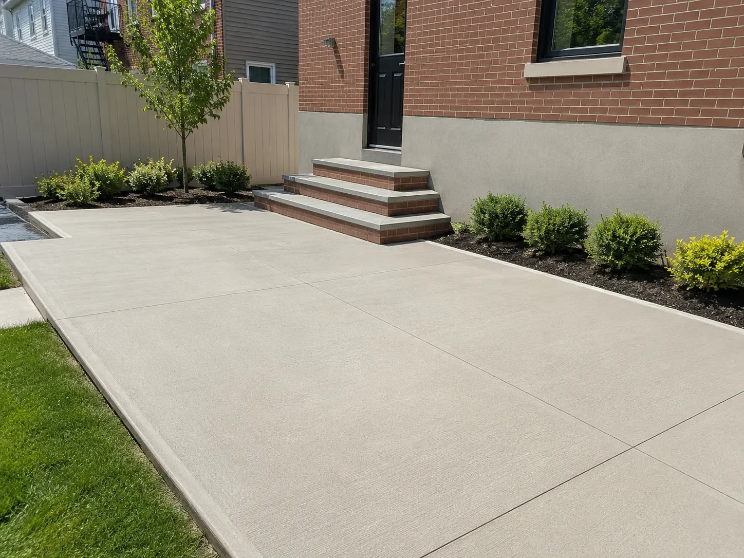 Concrete flatwork installation for an NYC residential property